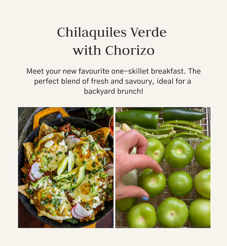 Chilaquiles Verde with Chorizo