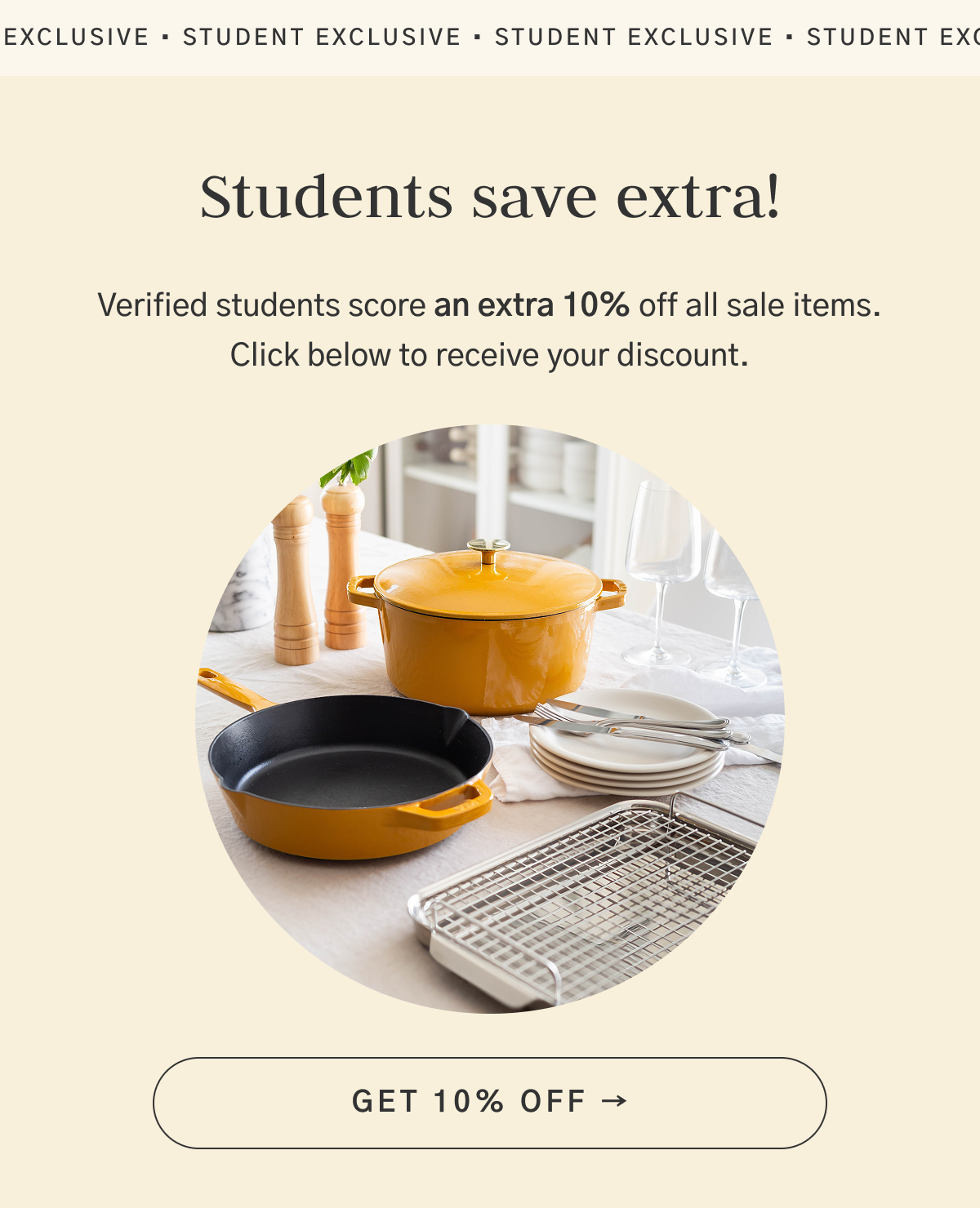 Get your student discount!