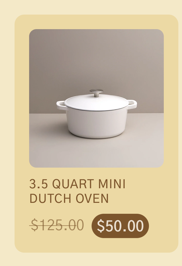 3.5 qt Mini Dutch Oven - Silver Knob