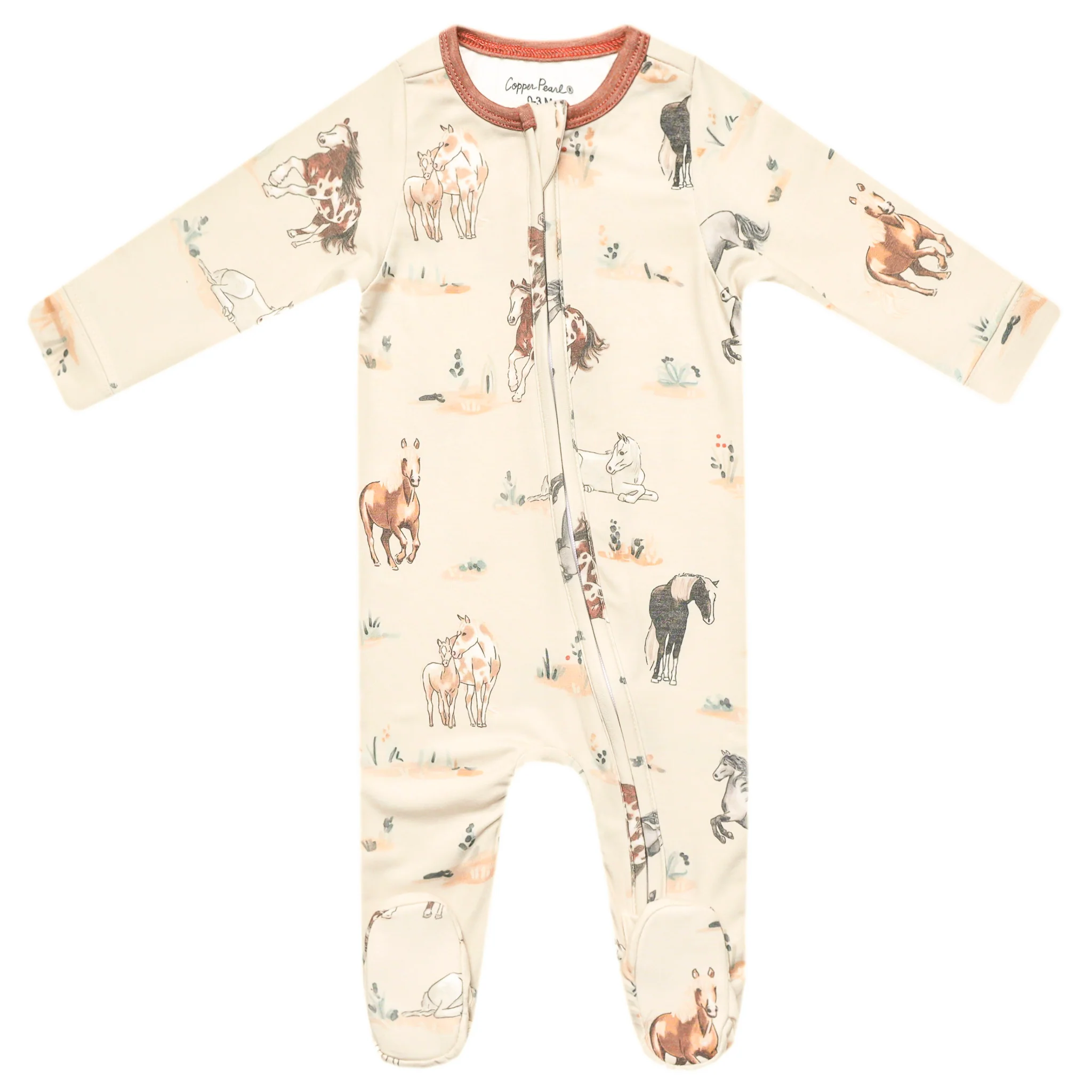 Image of Zip-Up Footie Pajama - Montana