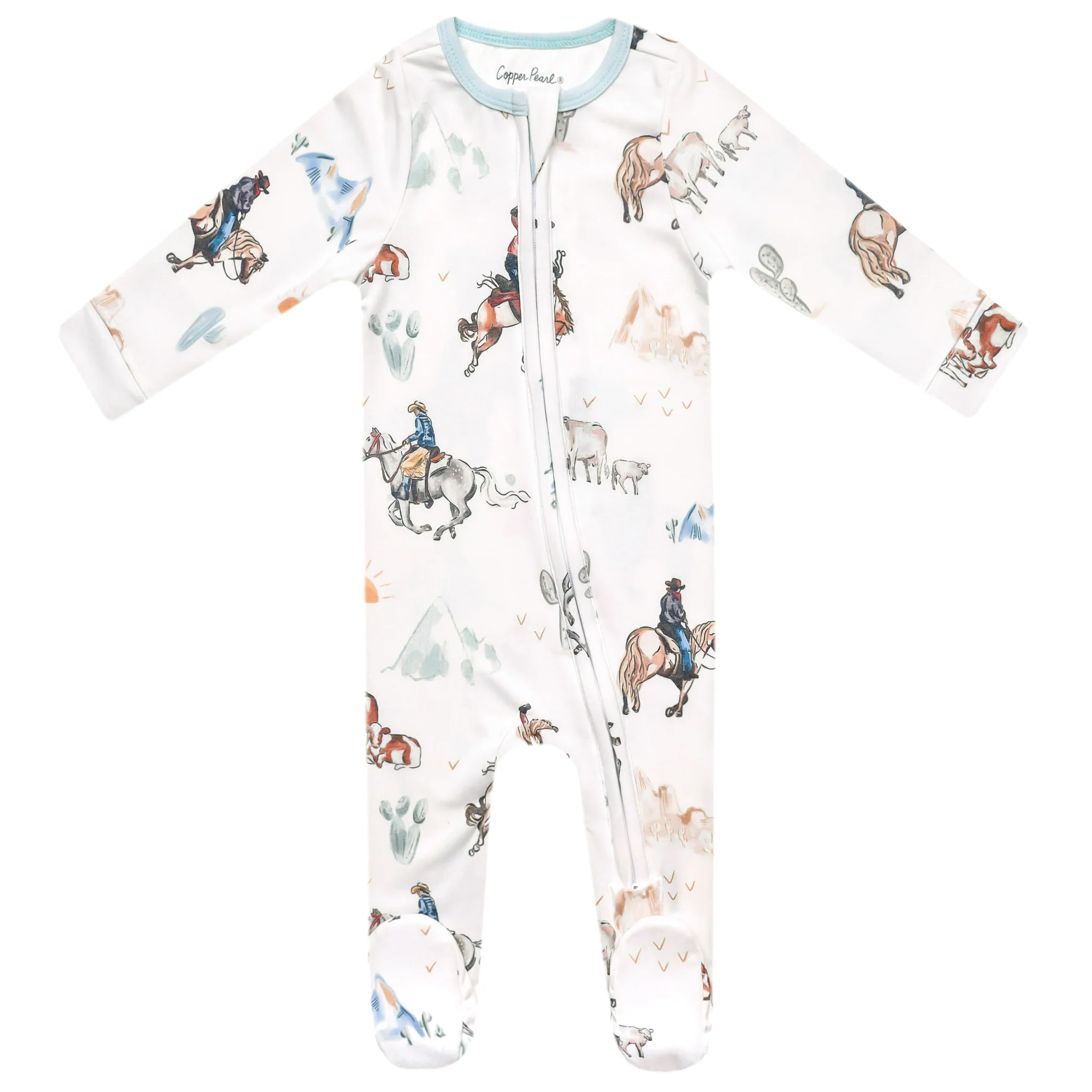 Image of Zip-Up Footie Pajama - Boone