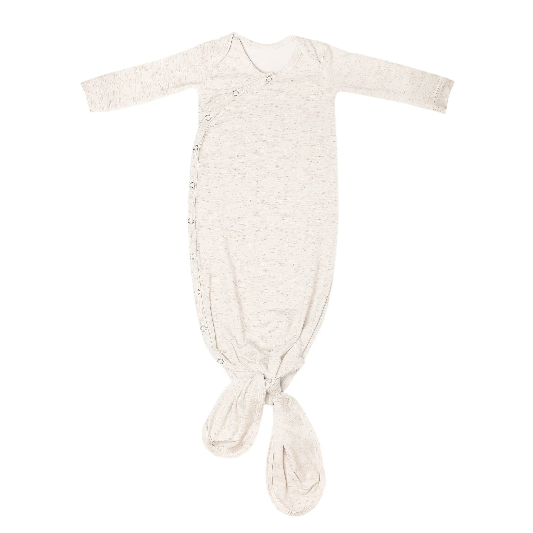 Image of Newborn Knotted Gown - Oat
