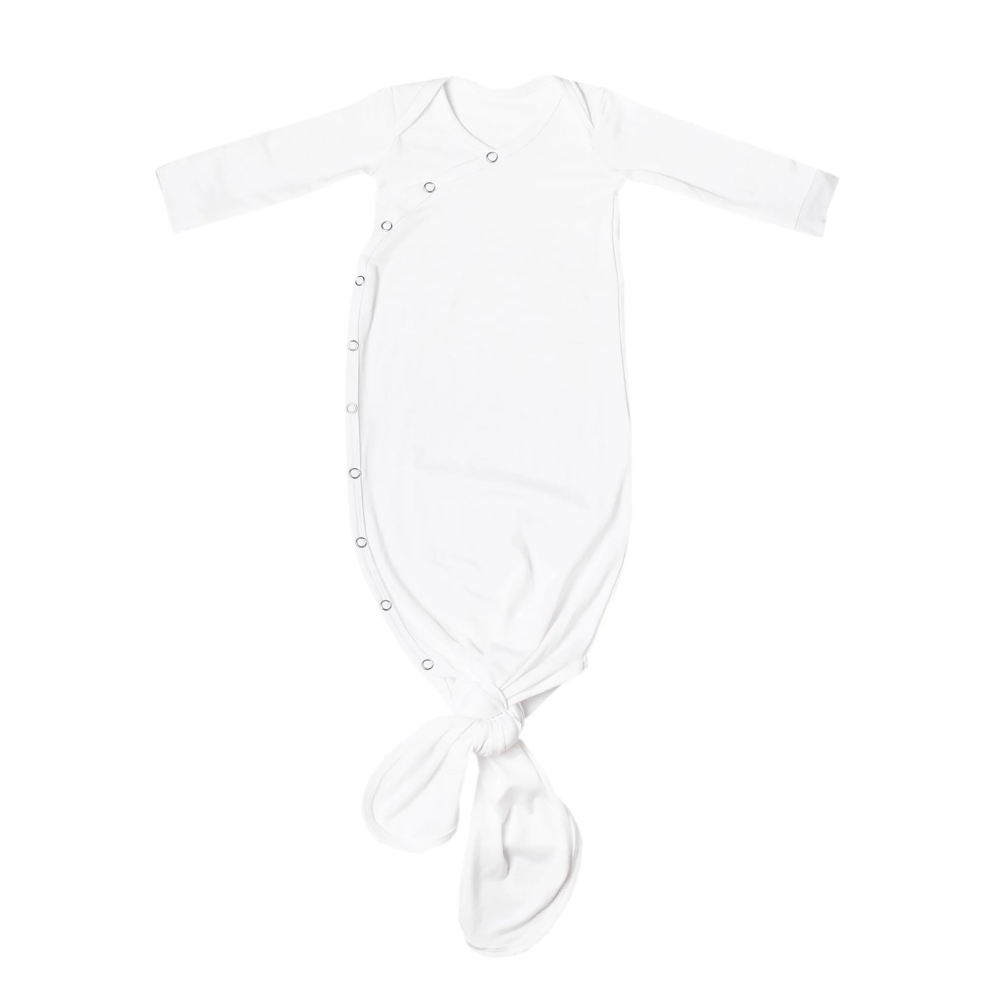 Image of Newborn Knotted Gown - Dove