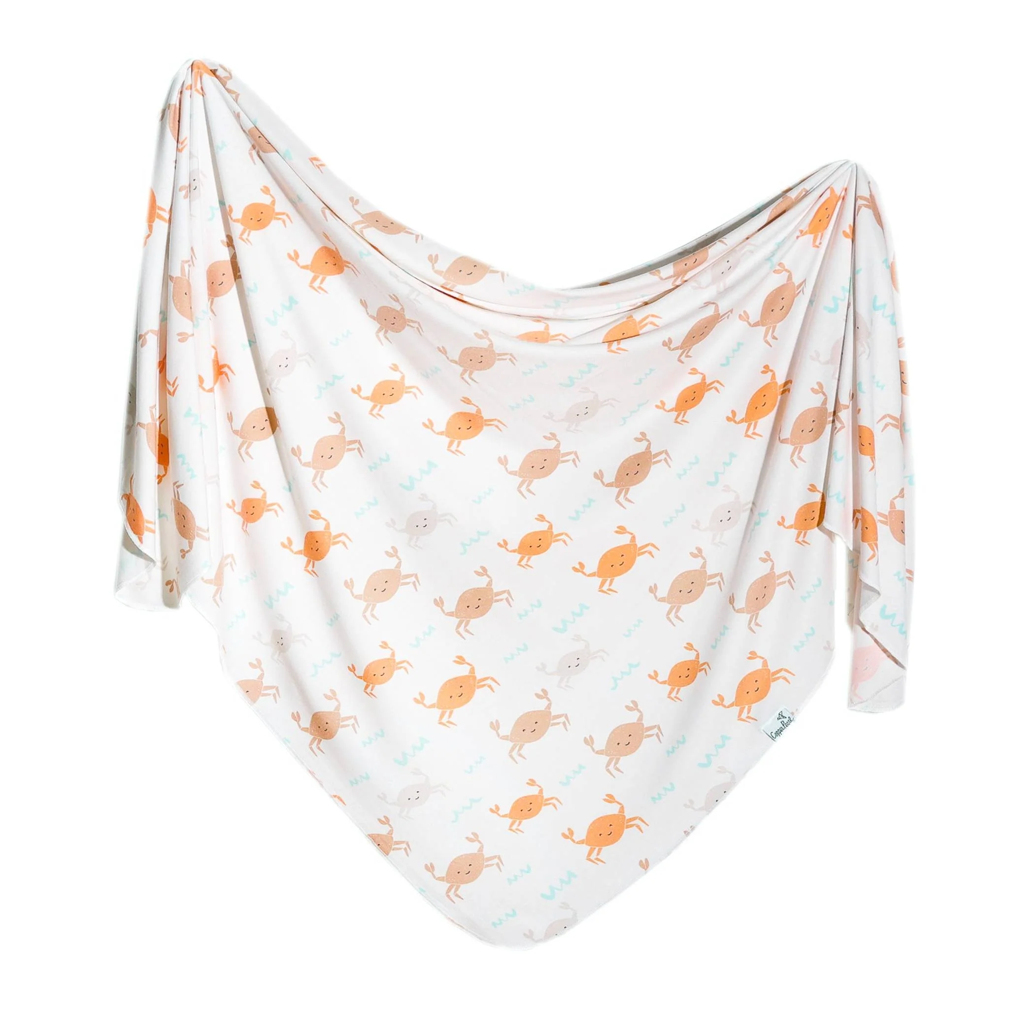 Image of Knit Swaddle Blanket - Tide