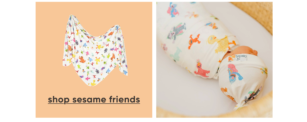 Copper Pearl |  Shop Swaddle - Sesame Friends