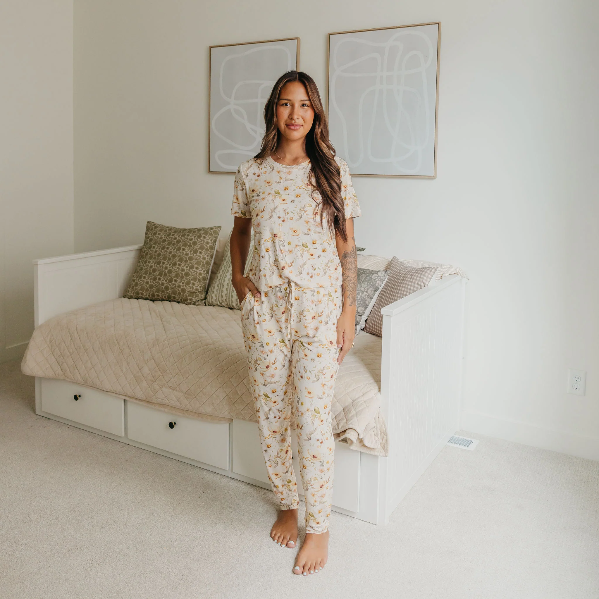 Image of Bamboo Women's Short Sleeve Pajamas - Angelique