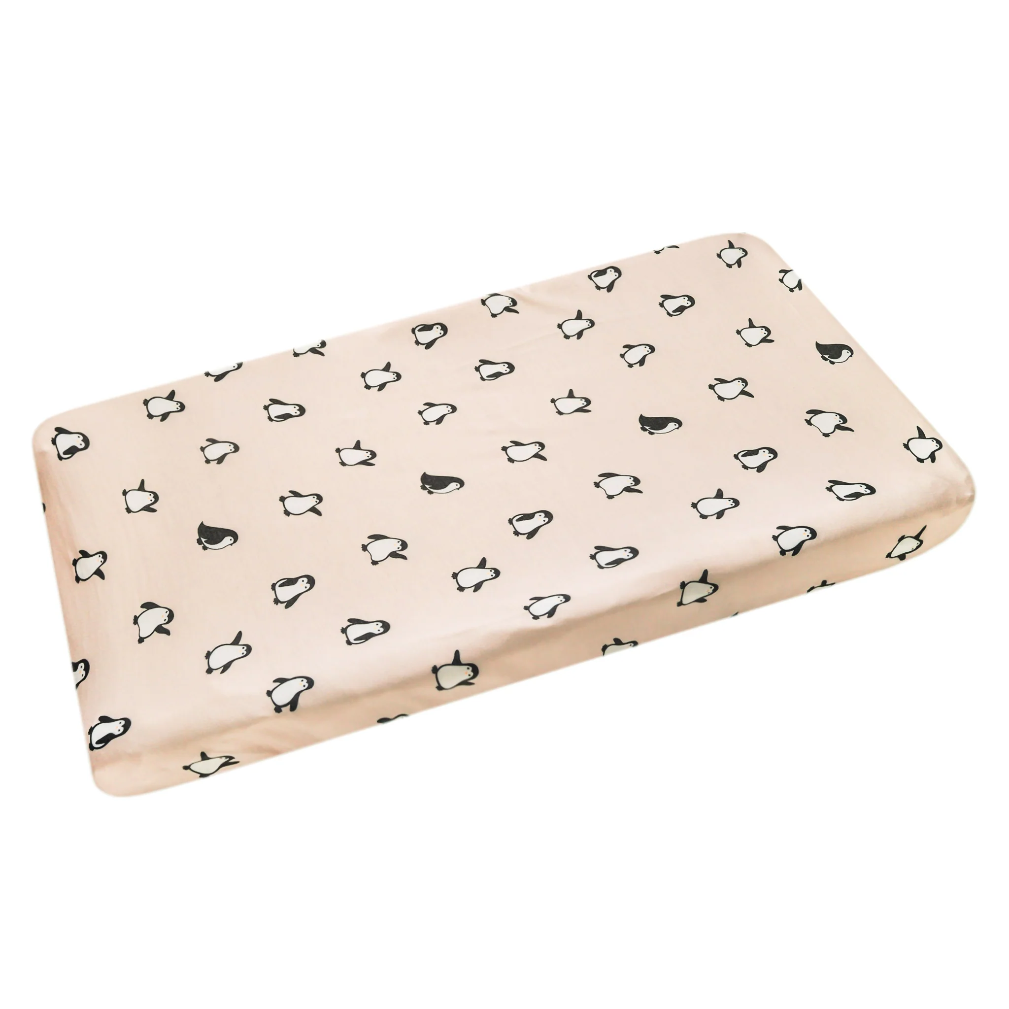 Image of Premium Knit Diaper Changing Pad Cover - Penguins