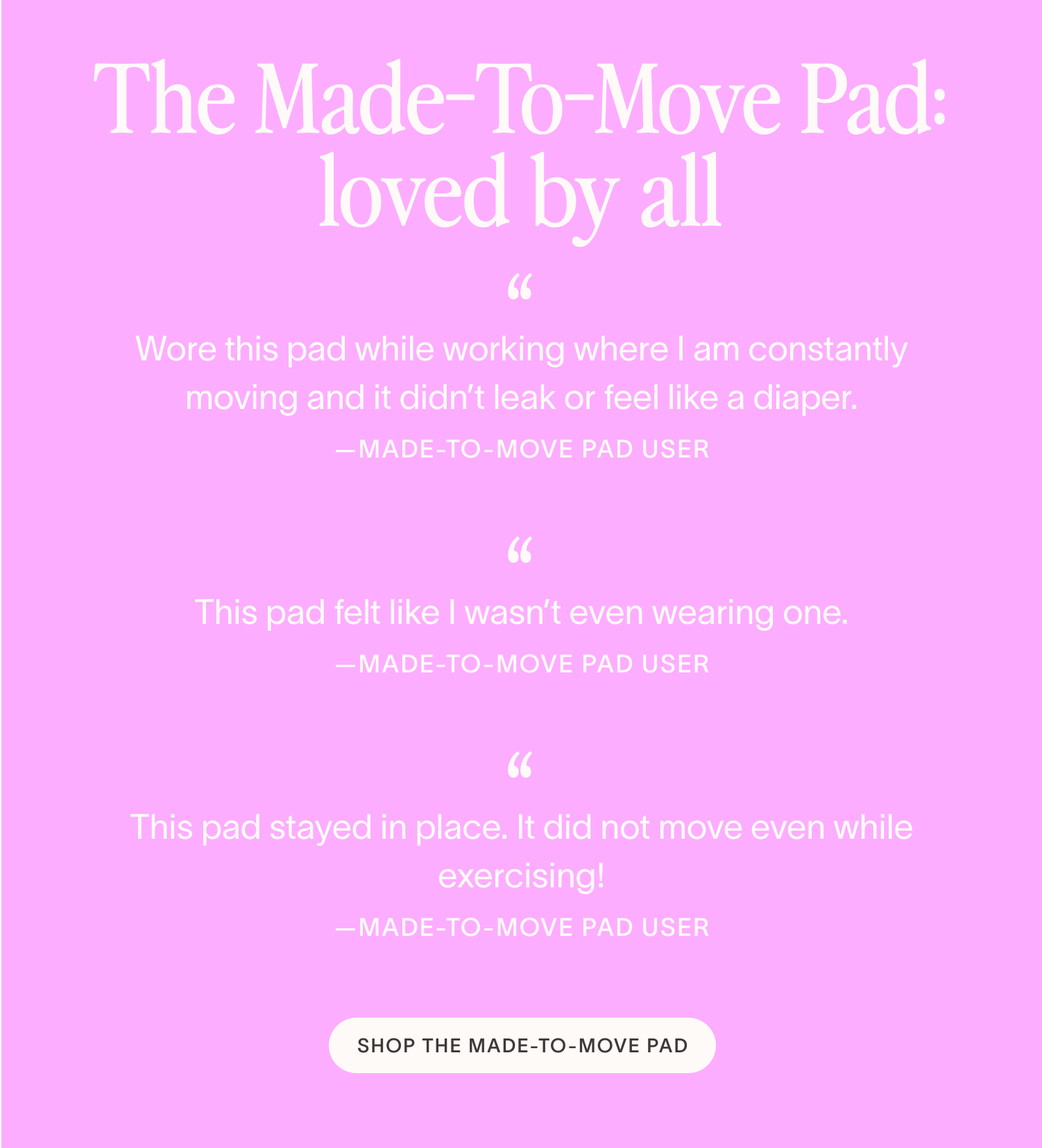 Cora Made to Move Pad
