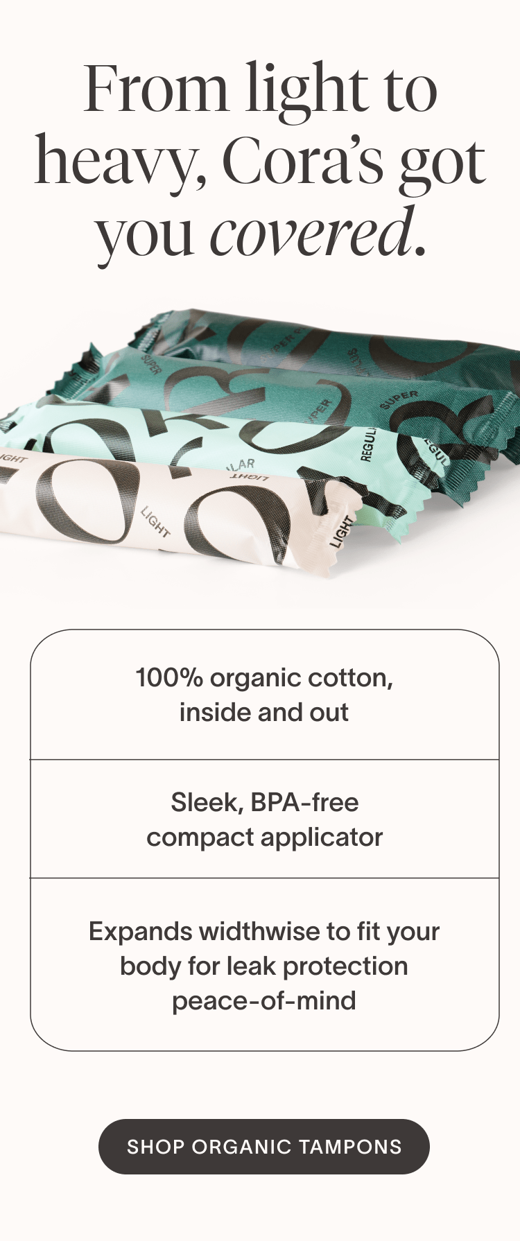 Shop Organic Tampons