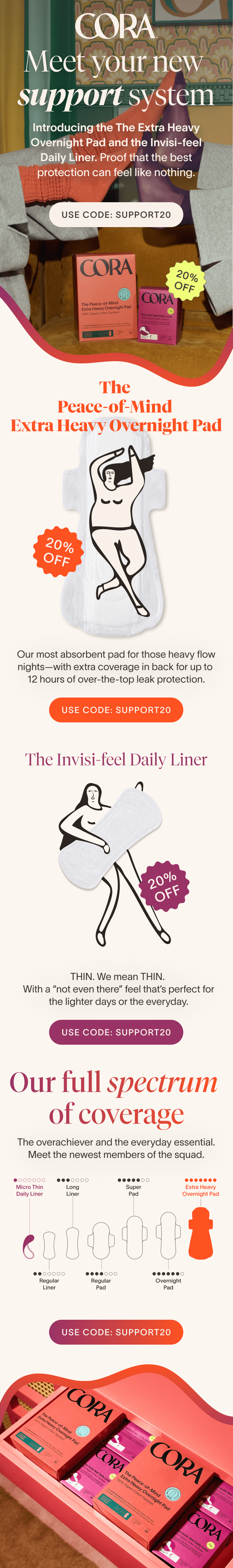 Use code Support20