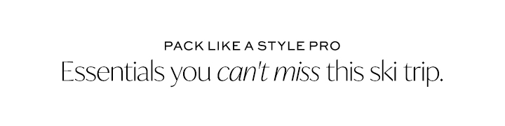 Essentials you can't miss this ski trip