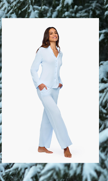 Pima Lusso Long Sleeve Top Pant Pajama Set