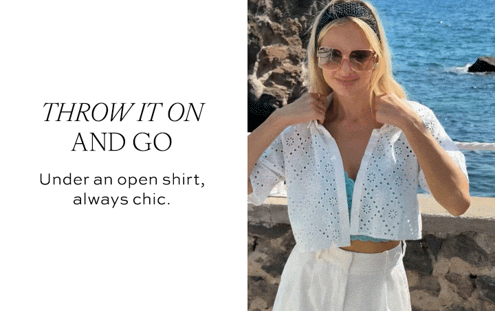 Under an Open Shirt, Always Chic.