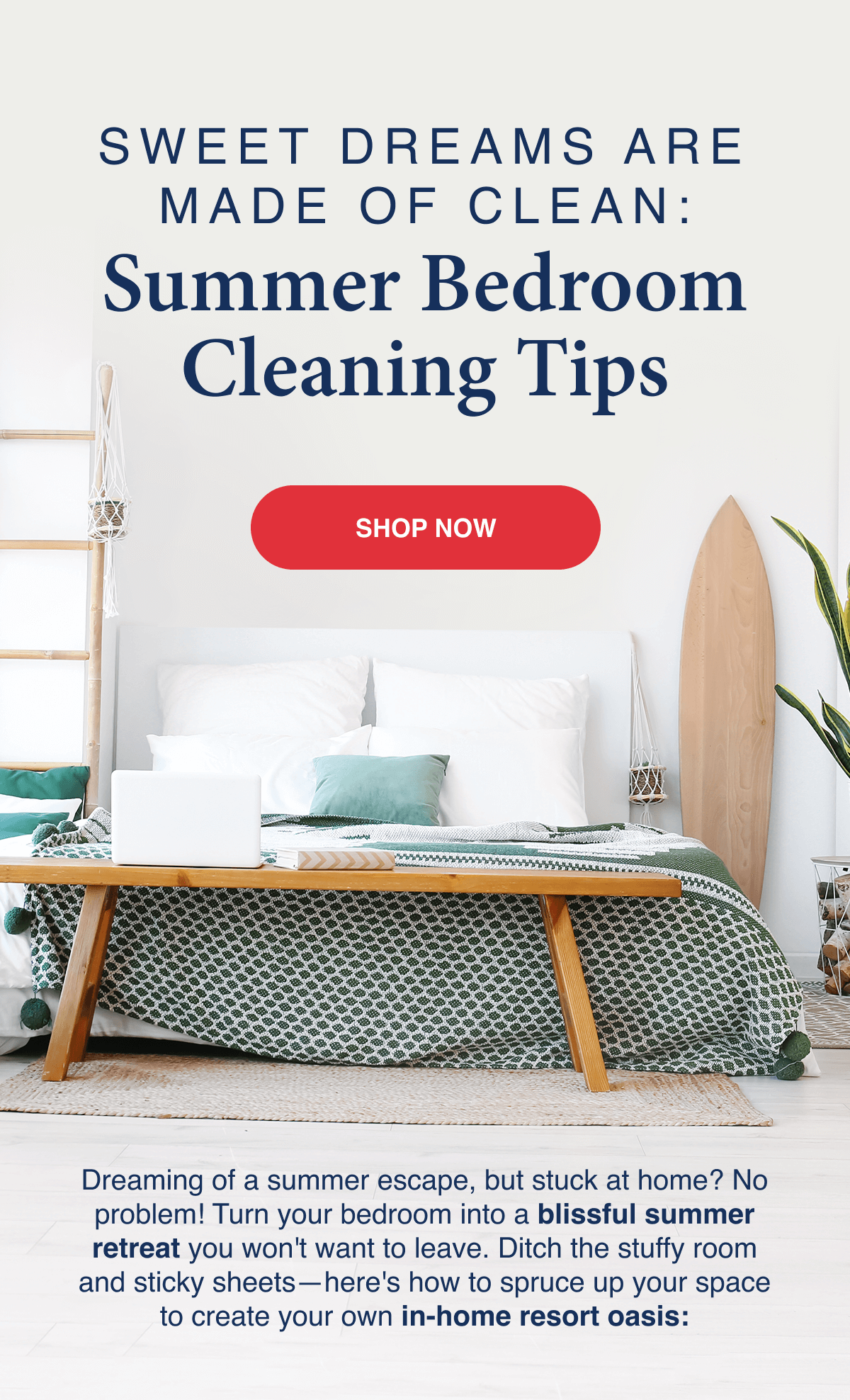 Summer Bedroom Cleaning Tips