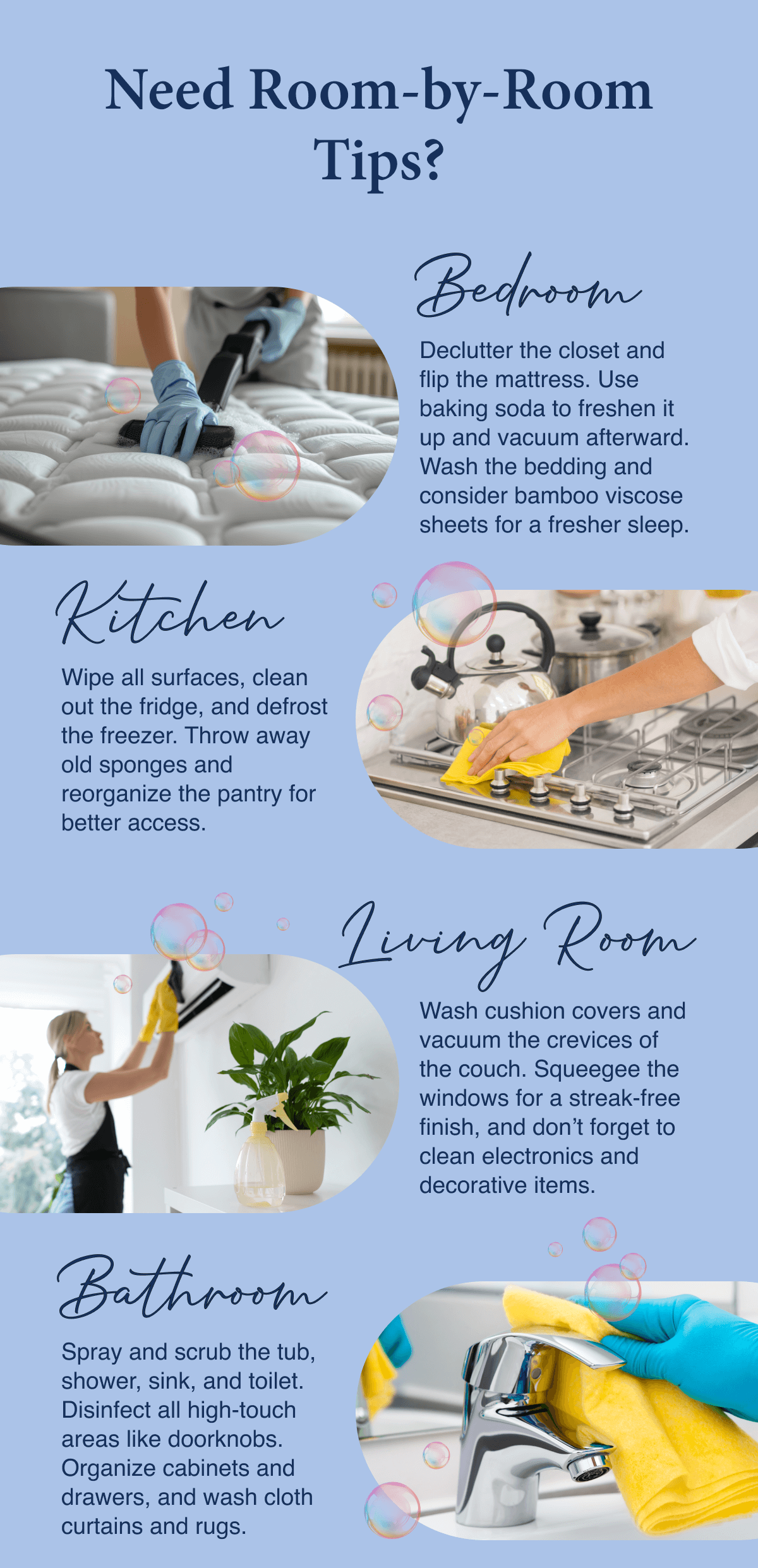 Need room by room tips?