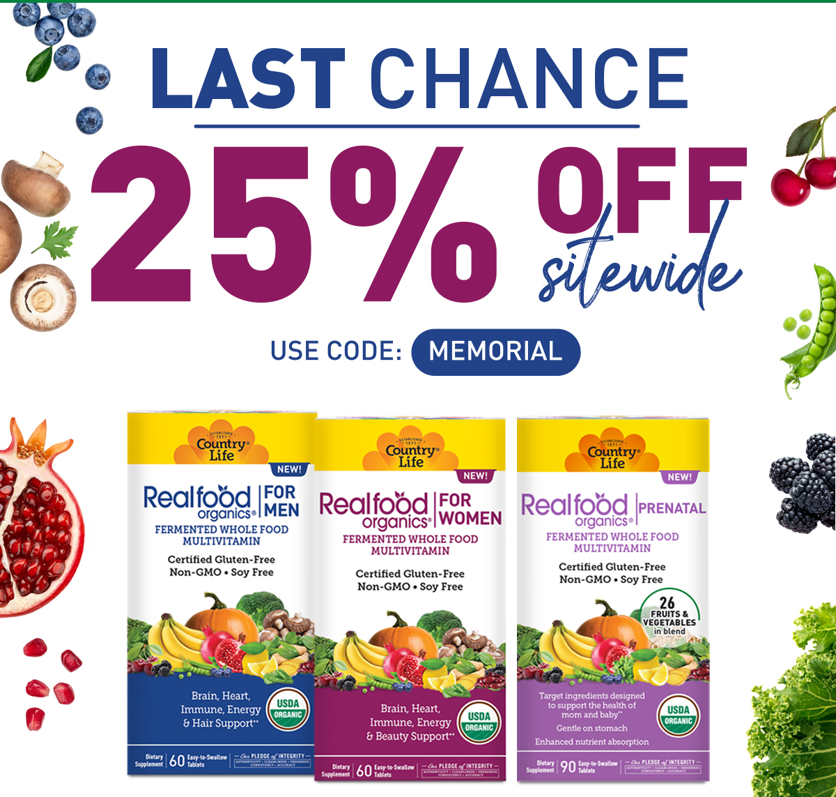 Shop 25% off sitewide for Memorial Day! Code: MEMORIAL