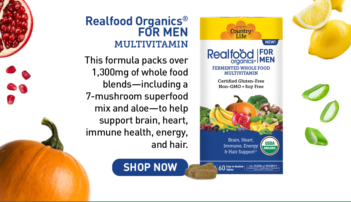 Shop Realfood organics for Men Multivitamin now! 
