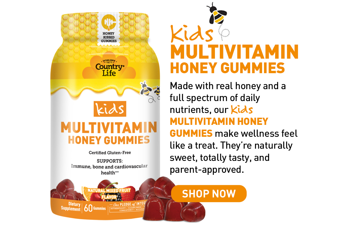 Shop kids multivitamin honey gummies now! 