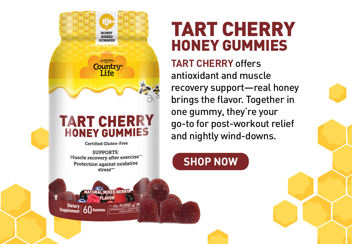 Shop Tart Cherry honey gummies now! 