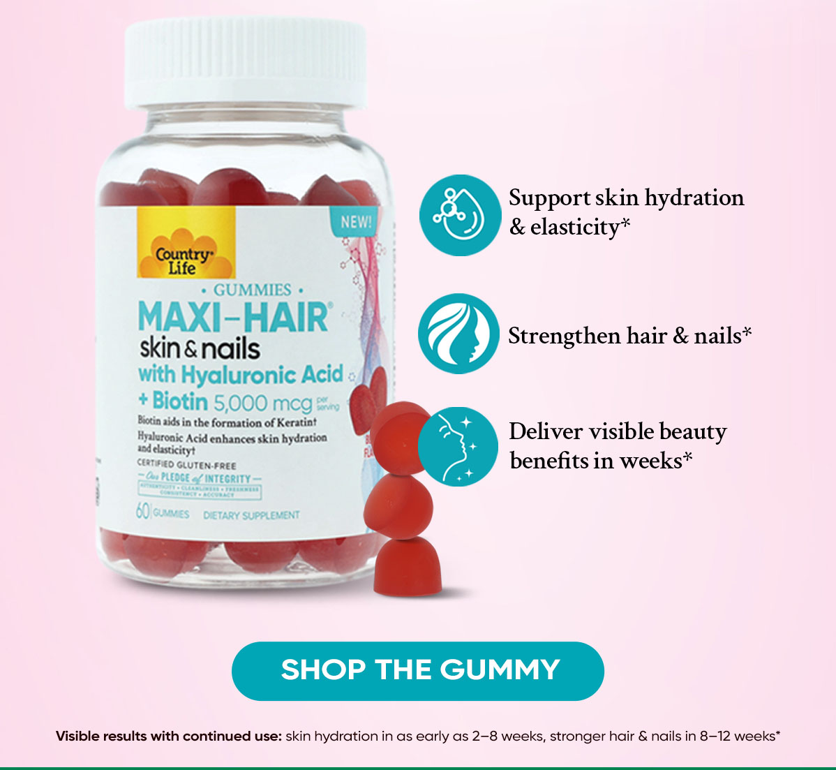 SHOP MAXI-HAIR SKIN & NAILS W HYALURONIC ACID & BIOTIN