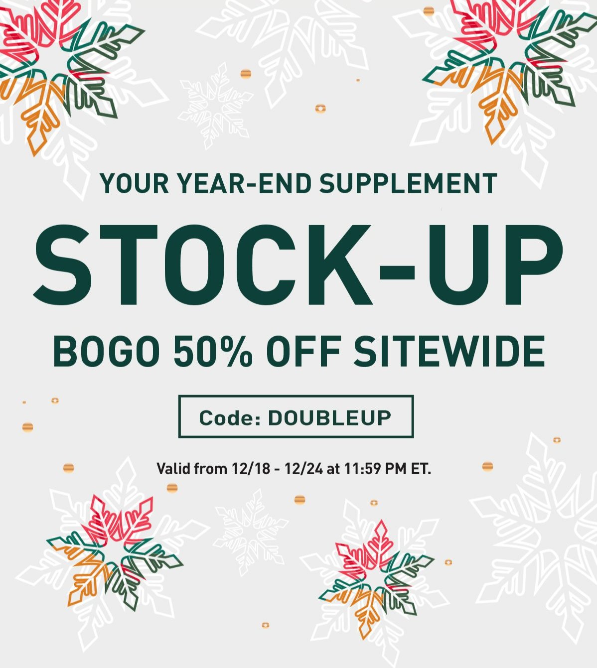 BOGO 50% OFF SITEWIDE WITH CODE: DOUBLEUP