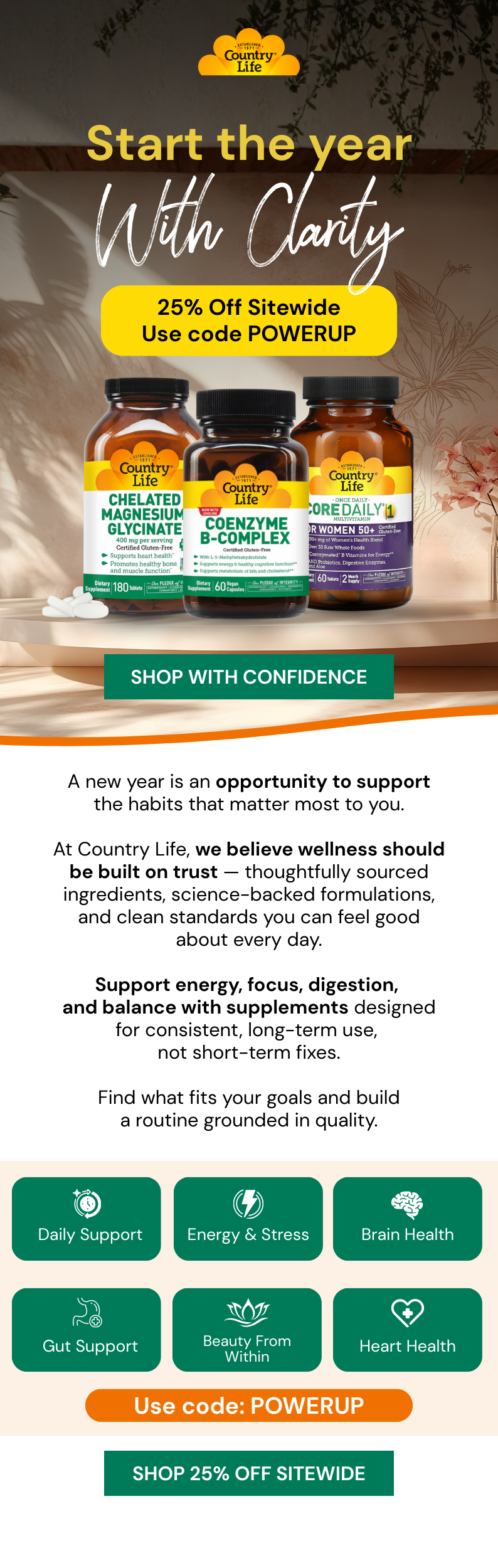 SHOP 25% OFF SITEWIDE W/ CODE POWERUP