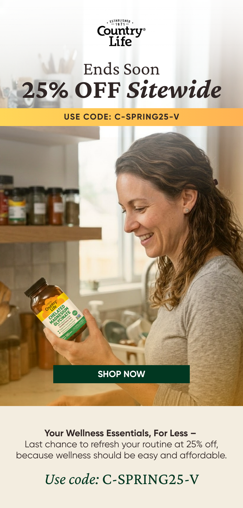 Spring Reset Essentials 25% OFF Sitewide Use code: C-SPRING25-V