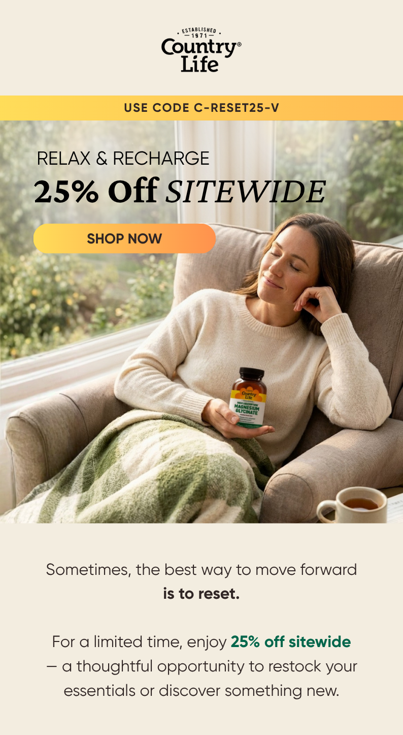 Relax & Recharge 25% OFF SITEWIDE