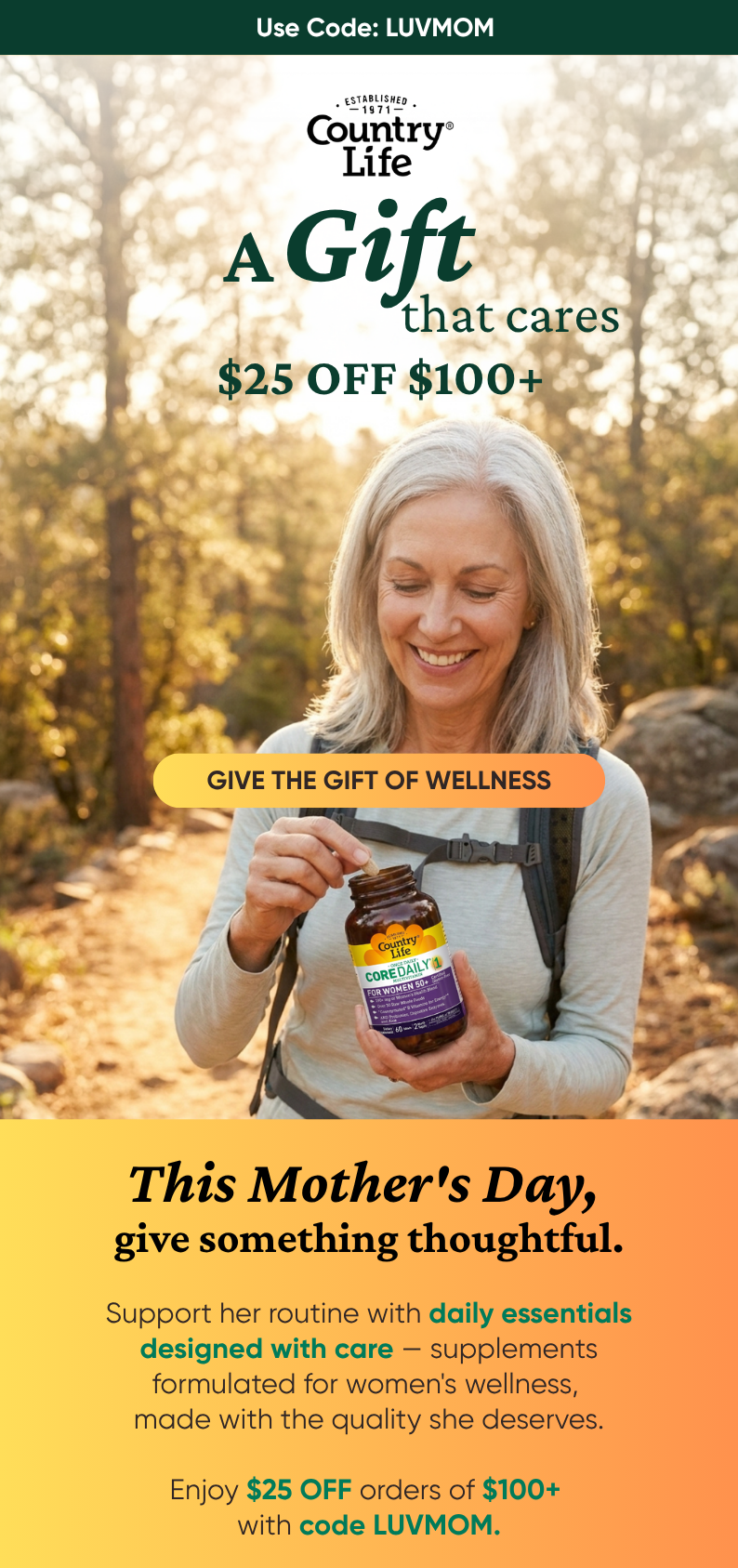$25 OFF $100+ Use code LUVMOM