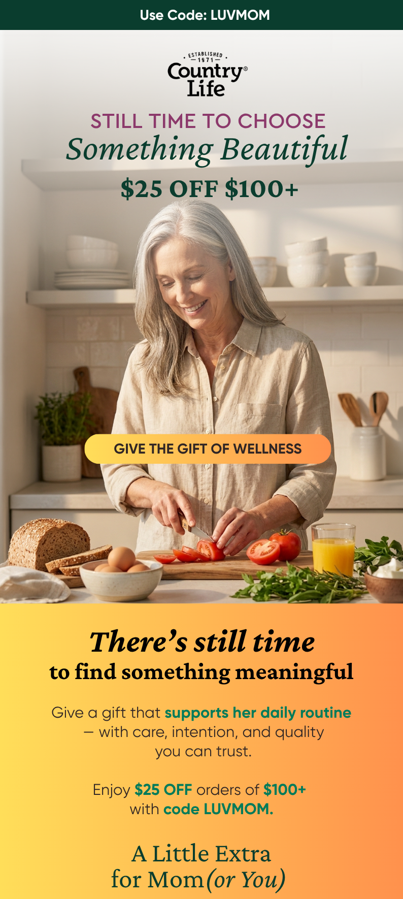 $25 OFF $100+ Use code LUVMOM