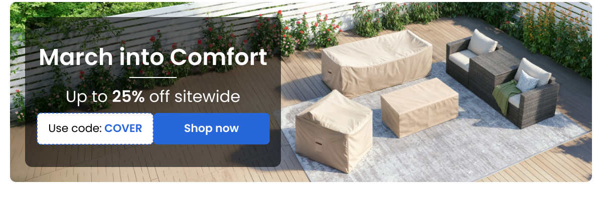 March into Comfort | Up to 25% off sitewide | Use code : COVER 