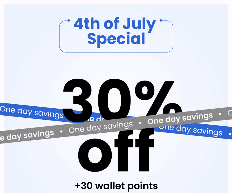 4th of July Special | 30% off | Use code: 4THJULY