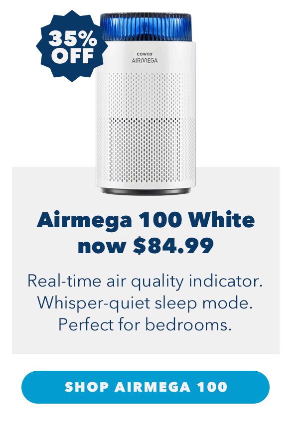 Airmega 100 White now $84.99