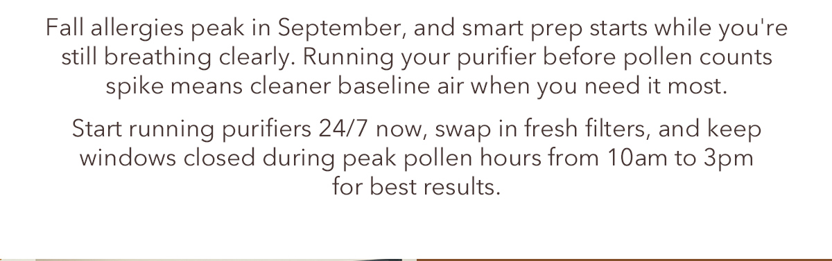 Fall allergies peak in September 