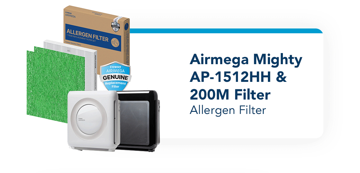 Airmega Mighty AP-1512HH & 200M Filter Allergen Filter