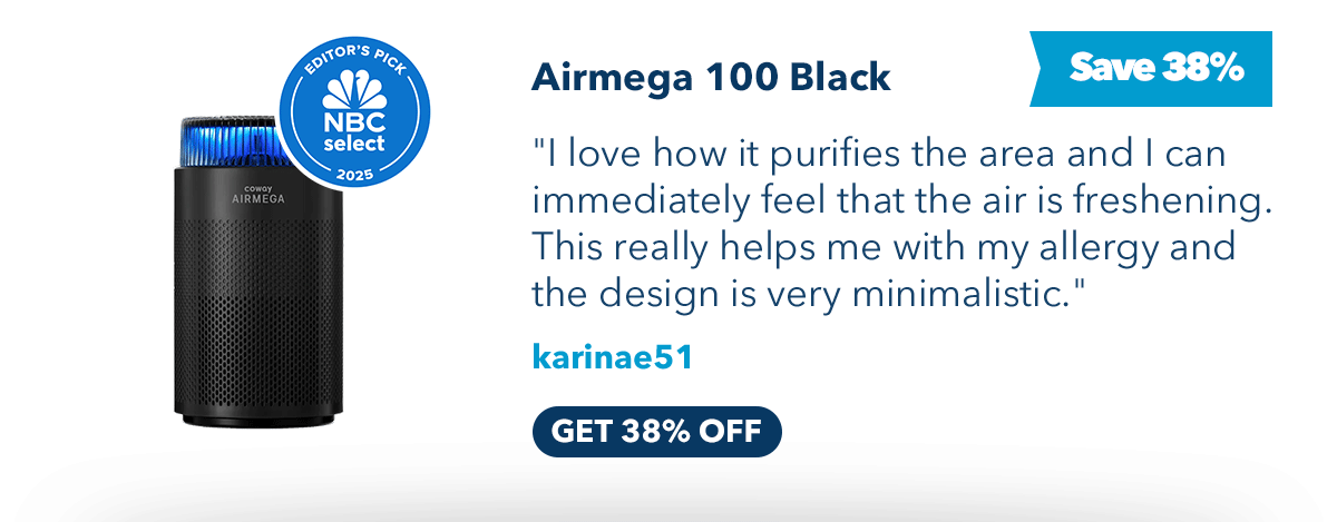 Airmega 100 Black Save 38%