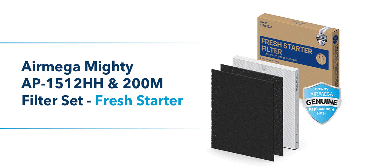 Airmega Mighty AP-1512HH & 200M Filter Set - Fresh Starter