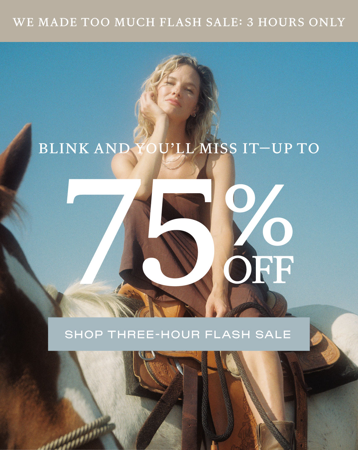 We Made Too Much Flash Sale: 3 Hours Only Up To 75% Off