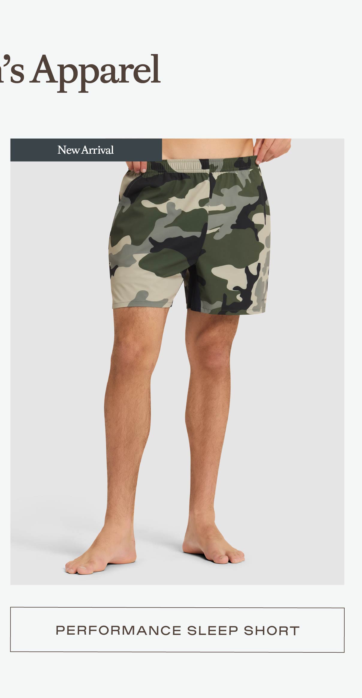 Men's Performance Sleep Short - Show Now