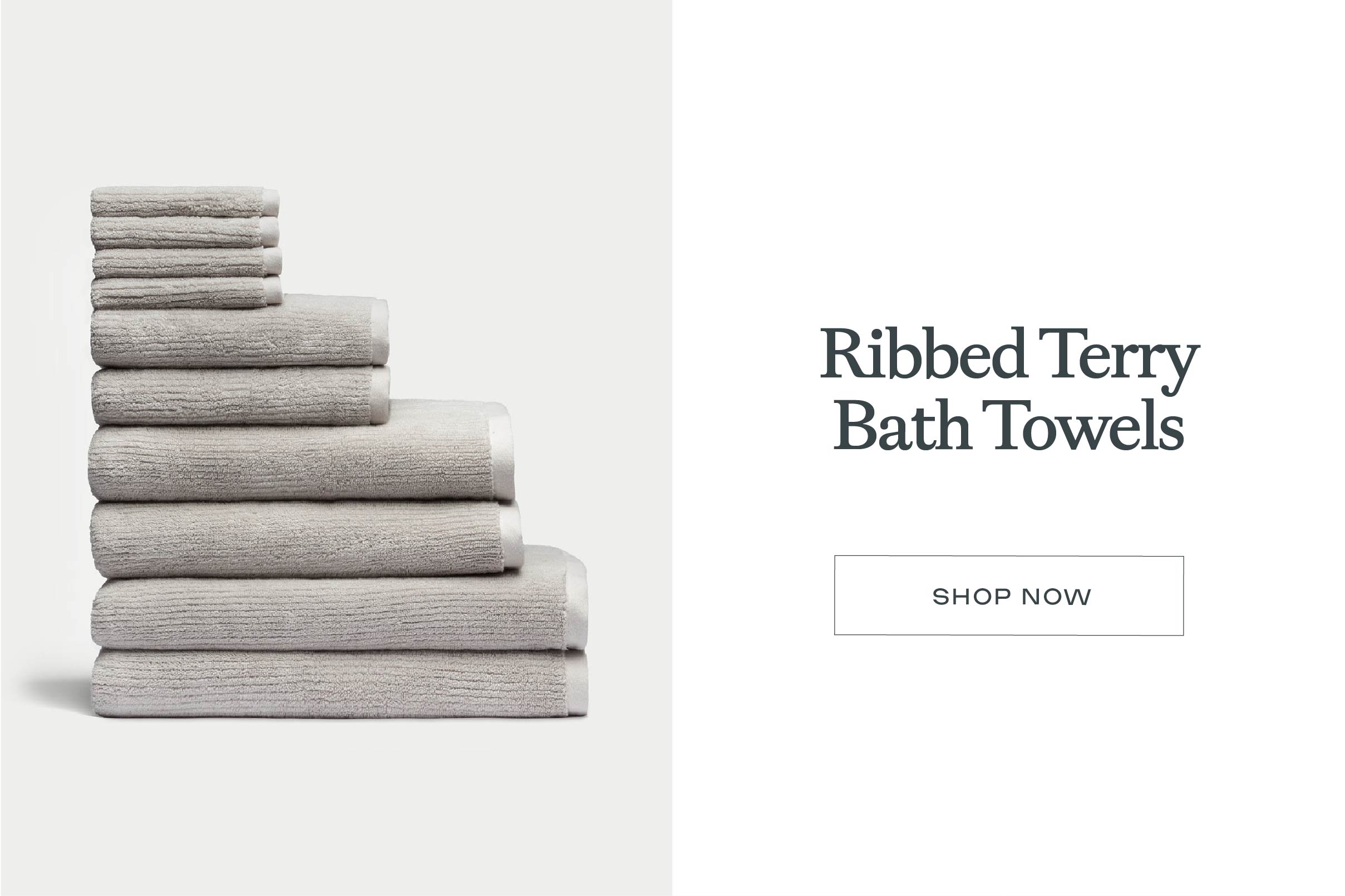 Ribbed Terry Bath Towels