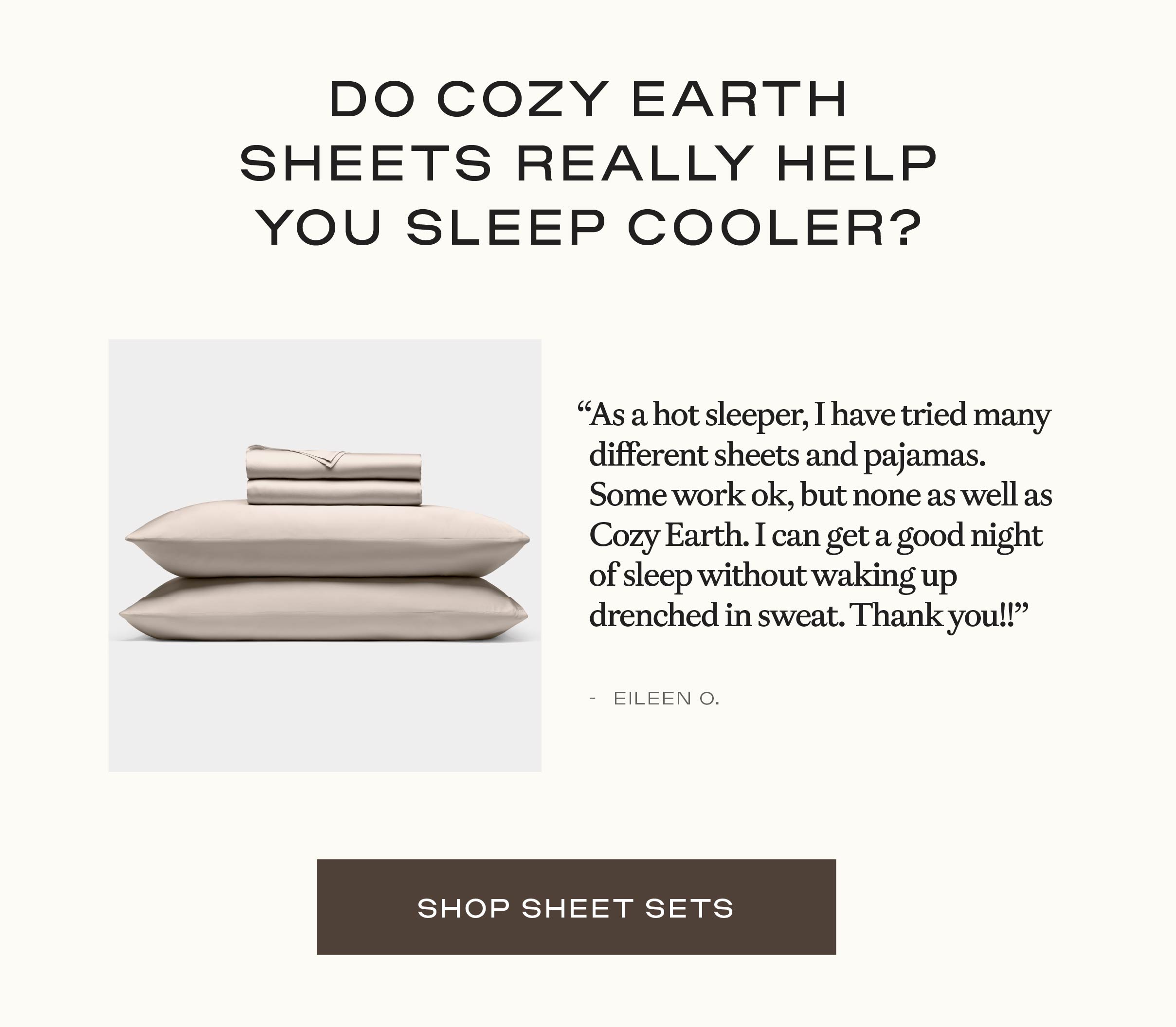 Do Cozy Earth Sheets Really Help You Sleep Cooler? Yes.