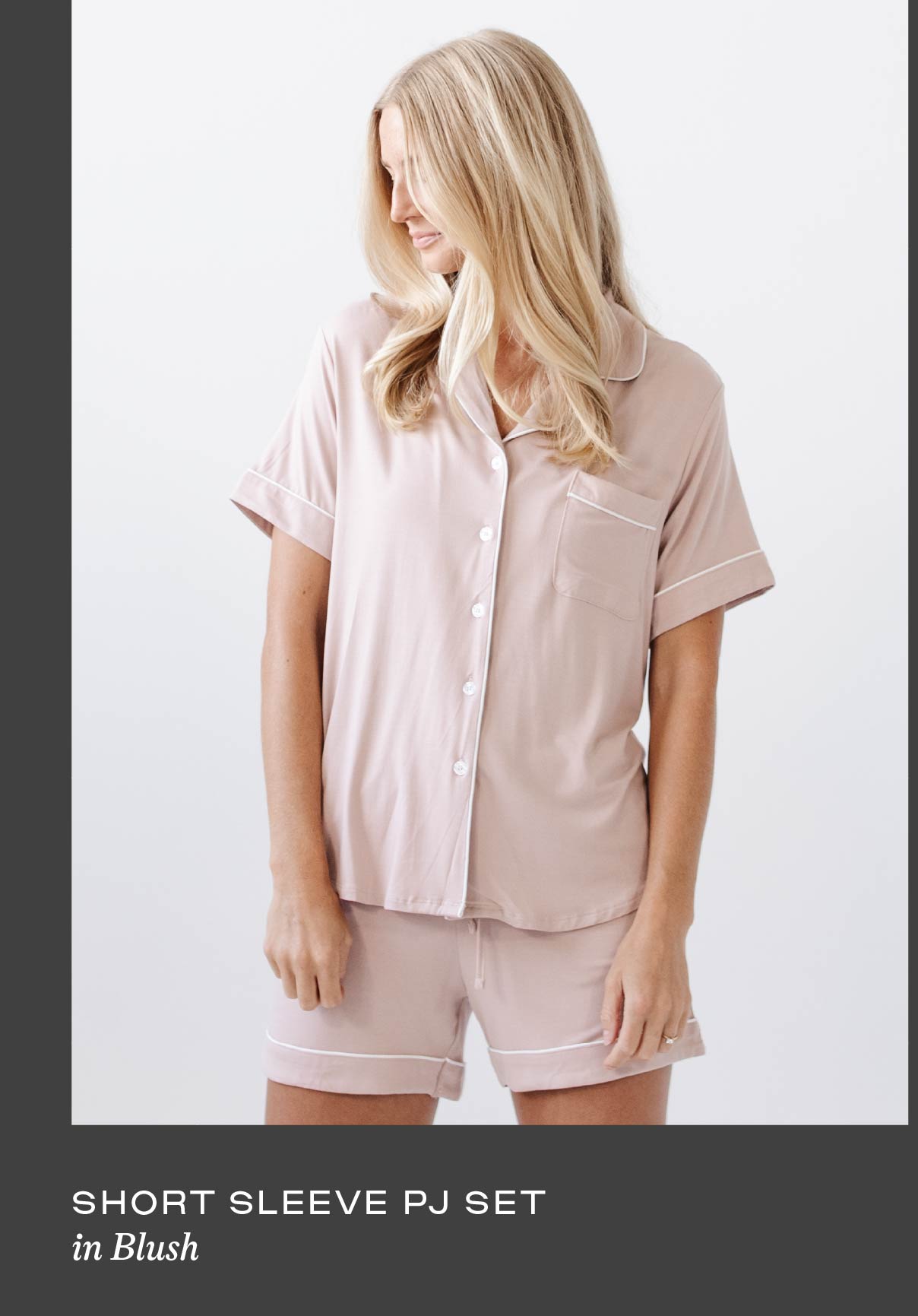 Short Sleeve PJ Set in Blush - Shop Now
