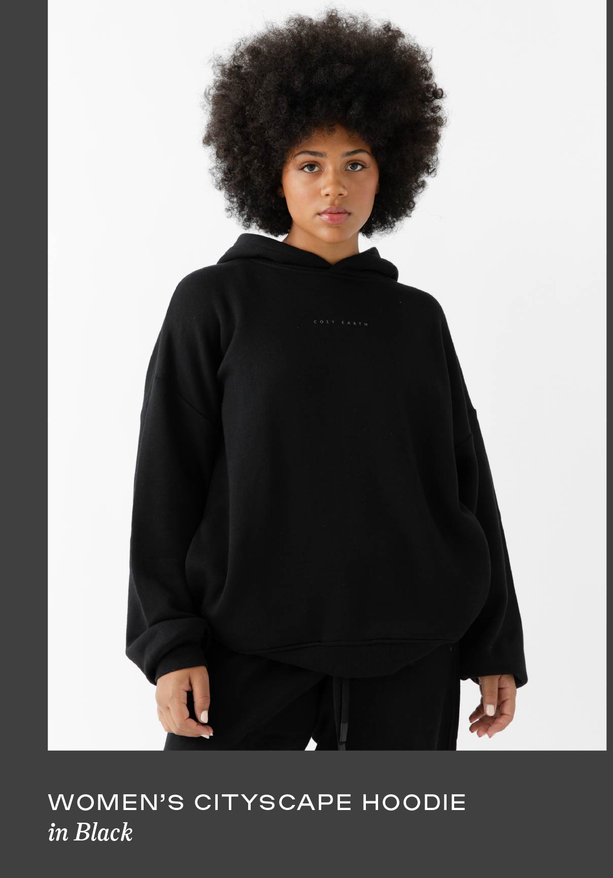 Women's Cityscape Hoodie in Black - Shop Now