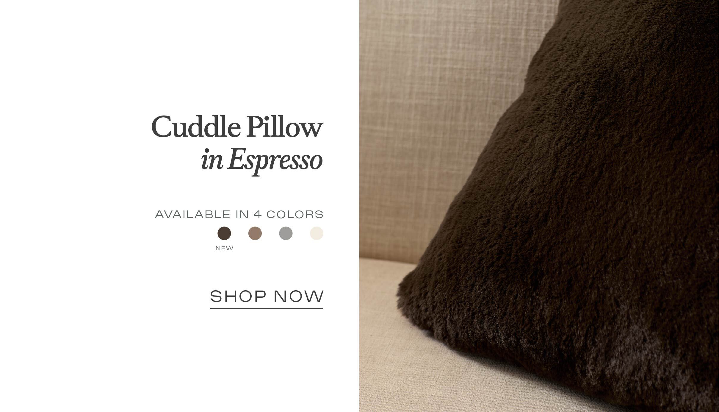 Cuddle Pillow in Espresso
