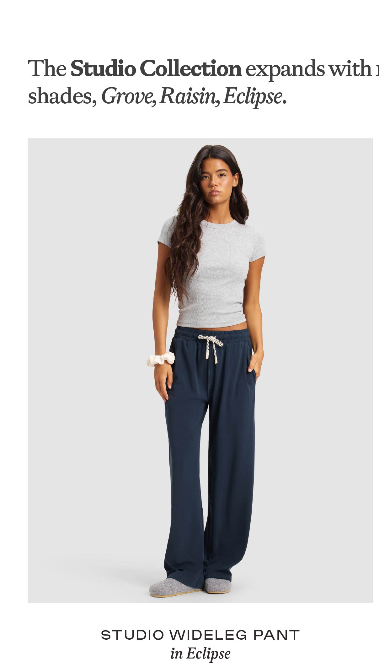 Studio Wideleg Pant in Eclipse
