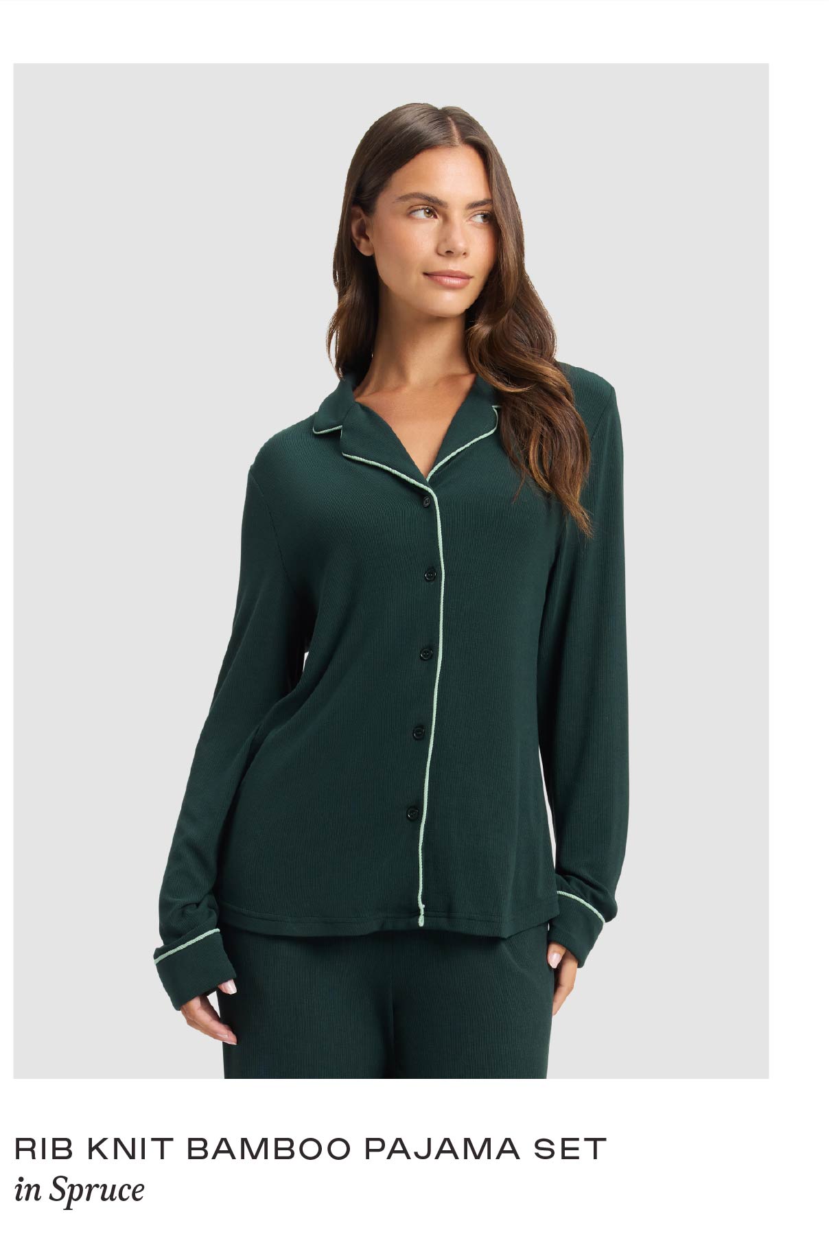 Rib-Knit Bamboo Pajama Set