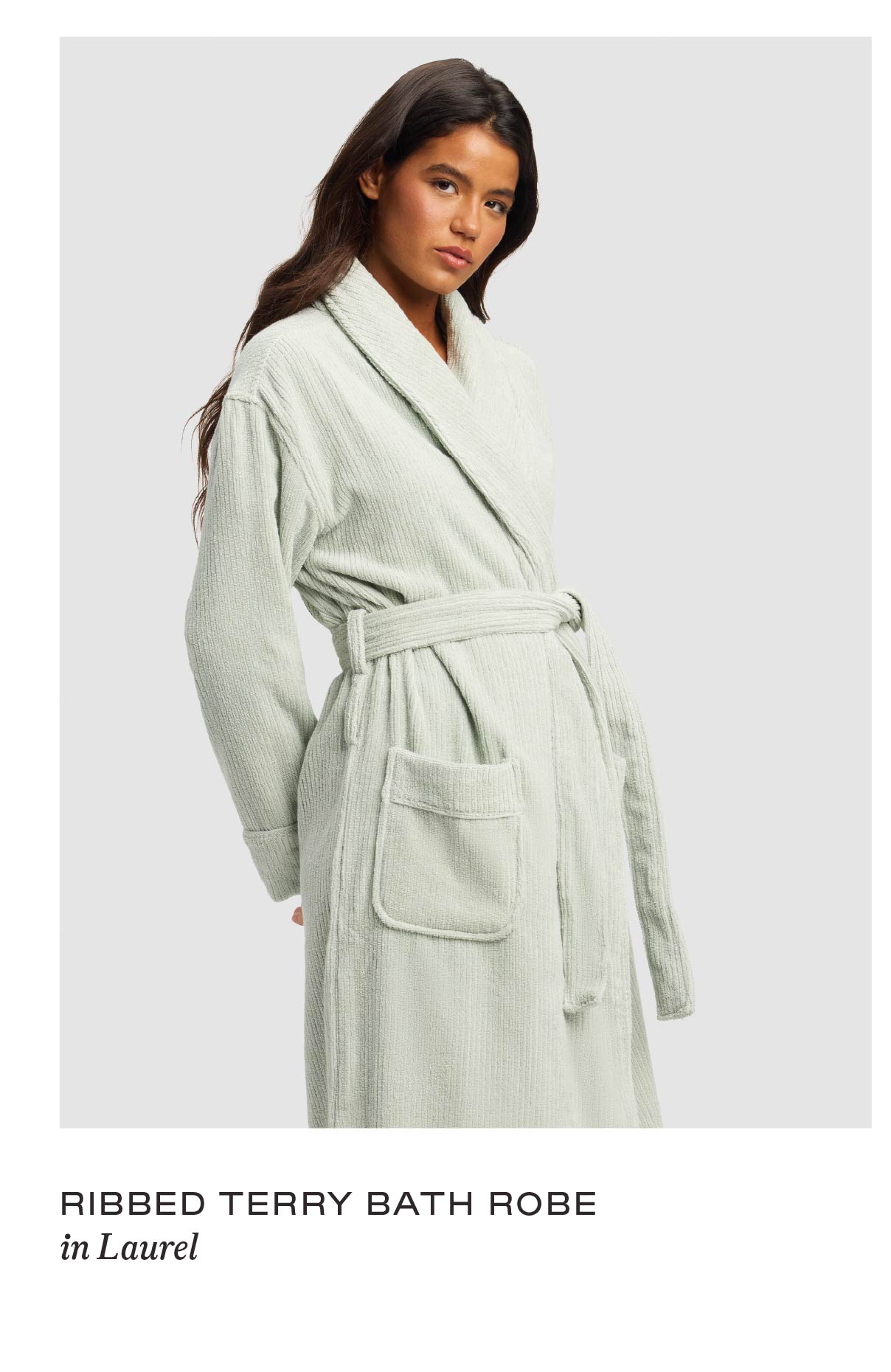 Ribbed Terry Bath Robe