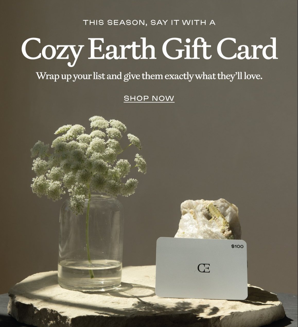 Cozy Earth Gift Cards Available! Shop Now