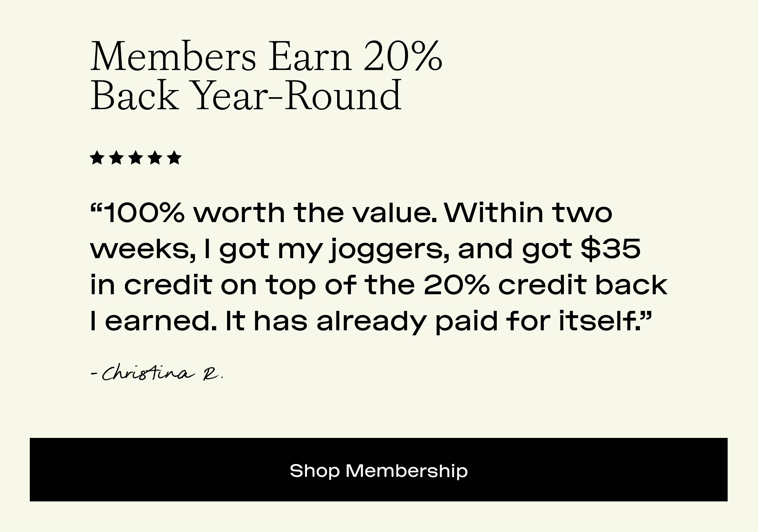 Shop Membership