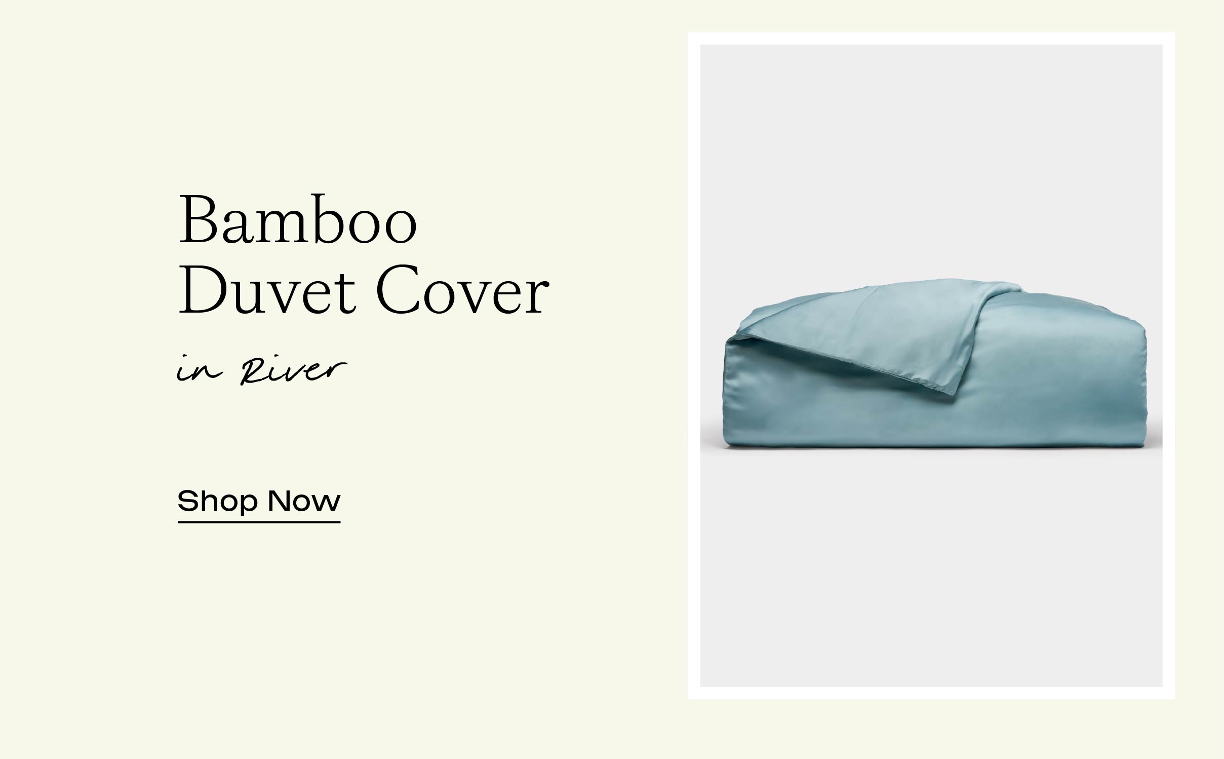 Bamboo Duvet Cover in River - Shop Now